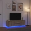 VidaXL Dulap TV cu lumini LED Stejar Sonoma 160,5x41x50 cm