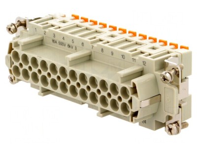 Conector HDC Inserturi Contact Mamă 24 PE 16A foto