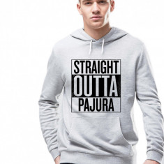 Hanorac Barbati Gri - Straight Outta Pajura - L