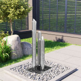 VidaXL F&acirc;nt&acirc;nă de grădină, argintiu, 48 x 34 x 88 cm, oțel inoxidabil
