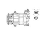 Compresor AC Ford C-Max/C-Max Grand, 2011-; Fiesta, 2017-; Focus, 2018-; Puma, 2019- Motor 1.0 Ecoboost; Transit/Tourneo Connect, 2013- 1.5 Tdci, Rol