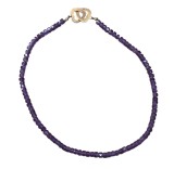 LANT VINTAGE CU AMETIST NATURAL ȘI SISTEM DE &Icirc;NCHIDERE DIN ARGINT 925