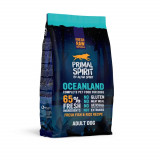 Hrana uscata Premium presata la rece pentru caine Primal Spirit, Oceanland, cu 65% carne proaspata de peste si orez,1 kg