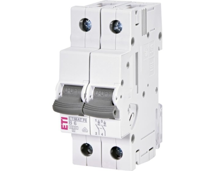 Siguranta automata 6A 2P B 6ka Eti 001900207