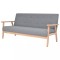 vidaXL Canapea cu 3 locuri, gri deschis, material textil 244650
