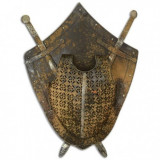 Scut cu sabii din fier forjat antichizat RX370, Ornamentale