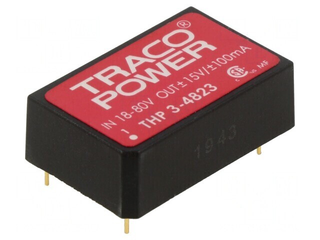 Convertor DC/DC 3W 18-80V la 15V/-15V PCB
