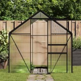 Seră cu cadru de bază, antracit, 5,89 m&sup2;, aluminiu