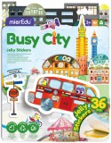 Set creativ cu stickere moi reutilizabile , Orasul in miscare