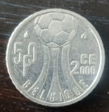 Moneda Belgia - 50 Francs 2000 - Campionatul European, Europa