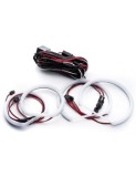 Kit Angel Eyes LED Cotton BMW E60, 106mm + 146mm, Alb, Fara Eroare, Tuning Faruri, Xenon Bright