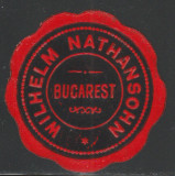 1930 Romania - Vigneta comerciala filatelica embosata Wilhelm Nathanson, Istorie, Nestampilat