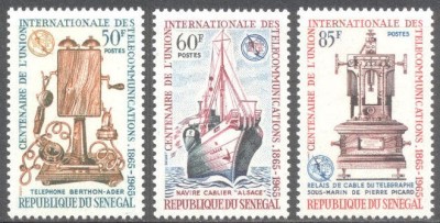 C4708 - Senegal 1965 - Comunicatii 3v.neuzat,perfecta stare foto