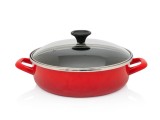 Tigaie adanca Metalac Granit Induction 26 cm 3,6 L antiaderenta strat QuanTanium otel emailat