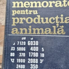 MEMORATOR PENTRU PRODUCTIA ANIMALA - DR. ING. IOAN DINU SI ALTII