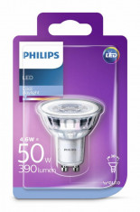 Spot LED Philips 4.6W (50W), GU10, lumina naturala rece, 6500K, 390 lumeni, 220-240V foto