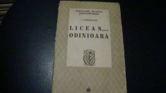 I. Agarbiceanu - Licean ,... odinioara - 1939 - prima editie foto
