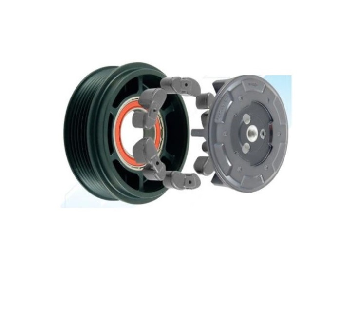 Cupla magnetica ambreiaj compresor A/C diametru 100 mm cu 6 caneluri, tip Denso 7SEU17C, Mercedes Clasa C W203, Clasa CLS C209/C219; Clasa E W211, Cl