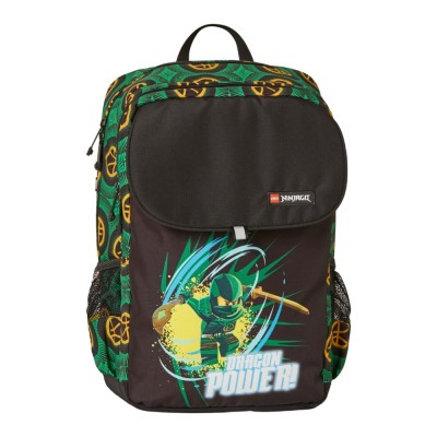 Ghiozdan băieți neechipat LEGO Essential - design NinjaGo Dragon power foto