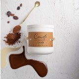 Lumanare parfumata handmade din ceara naturala de soia 100%, aroma Ciocolata, Recipient ceramic alb, 150 g