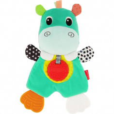 Infantino Cuddly Teether Hippo animăluț moale, de jucărie pentru dentiție 1 buc