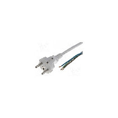 Cablu alimentare AC, 3m, 3 fire, culoare alb, cabluri, CEE 7/7 (E/F) mufa, LIAN DUNG -