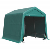 Copertina pentru masini Outsunny pentru Exterior 2,4x2m, Tesatura PE, Verde | AOSOM RO