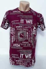 Tricou bărbați vișiniu - XXL