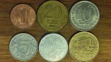 Romania - set 6 monede diferite 1992-2019 - 1 leu 5 10 20 1000 lei + 50 bani Revolutia 89 - impecabile !
