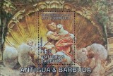BC547, Barbuda 1984, colita picturi, arta Correggio