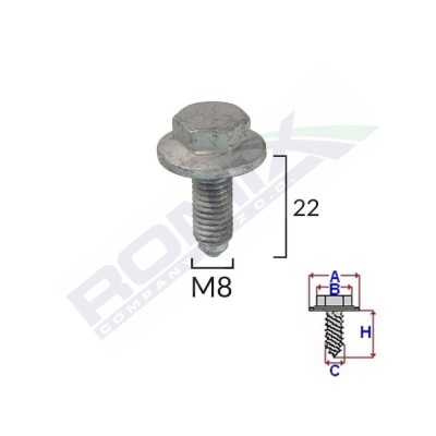 Surub Fixare Elemente Motor Pentru Grup Vag 8X22mm Set 5 Buc 135591 C60579-RMX foto