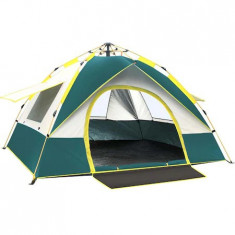 Cort de camping pentru 2-3 persoane,pliabil automat, 200x150x125cm, panza,impermeabil, Verde