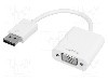 Cablu DisplayPort - VGA, DisplayPort mufa, D-Sub 15pin HD soclu, {{Lungime cablu}}, alb, LOGILINK - CV0059B