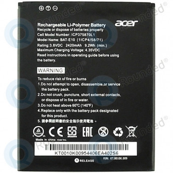Acumulator Acer Liquid Z530 BAT-E10 1ICP4/58/71 2420mAh foto