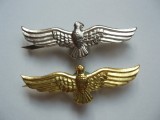 ROMANIA - SET SEMN ARMA AVIATIE, MODEL 1977, ARGINTIU + AURIU, IM 1.138