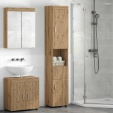 vidaXL Dulap de Baie cu ușă TULUM stejar artizanal 37 x 31.5 x 203 cm 880360