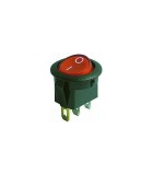 Intrerupator 3 poli 1 buton rosu ON-OFF rotund 20mm 6.5A 250V cu
