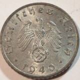 Germania Nazista 5 reichspfennig 1940 F / Stuttgart necirculata, Europa