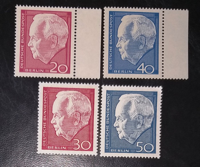 GETMANIA (BERLIN) 1964/1967 - PERSONALITATI. HEINRICH LUBKE, SERII MNH, PT1
