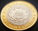 Cumpara ieftin Moneda bimetal 2 PESOS - ARGENTINA, anul 2015 * cod 1149