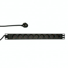 PDU Logilink 1U 19 inch 9x Schuko 2m Black foto