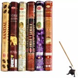 Kit Aromaterapie 120 Betisoare Parfumate, HEM, Precious si Sandal, Suport Broscuta Testoasa Cadou
