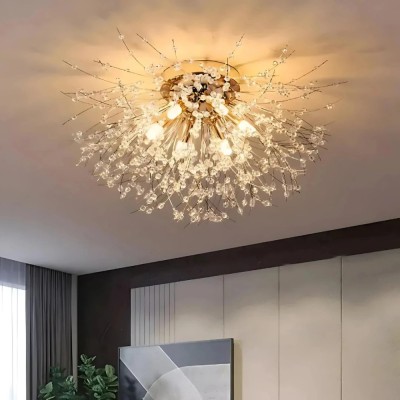 Candelabru Cristal RONDO Vivace, 5x G9, Diametru 40cm, Auriu Lucios foto