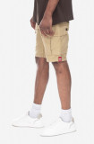 Alpha Industries pantaloni scurți din bumbac Alpha Industries Ripstop Jogger Short 106250 14 culoarea bej 106250.14-beige