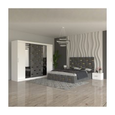 Dormitor Sofia Gri 140x200cm