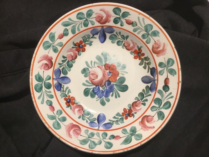 Arta / Transilvania / Design - Farfurie veche marcaj Hollohaza anii 1902 - 1915