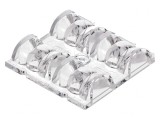 Lentilă LED Pătrată Transparentă 19-30&deg; H 10.6mm