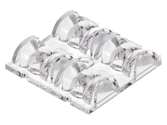 Lentilă LED Pătrată Transparentă 19-30&deg; H 10.6mm