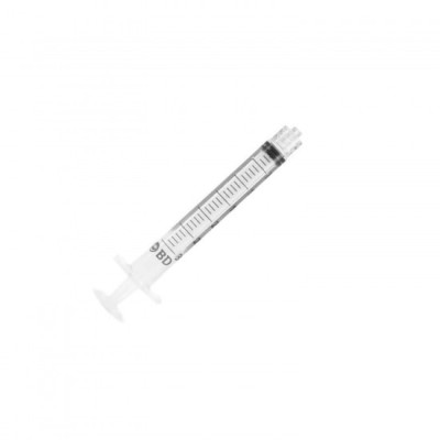 Seringă sterilă de unică folosință BD Plastipak Luer-Lok&amp;trade; cu v&amp;acirc;rf 3 ml BD 309658 200 buc foto
