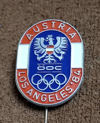 Insigna Sportiva - Comitetul Olimpic din AUSTRIA-Jocurile Olimpice LOS ANGELES 1984 foto